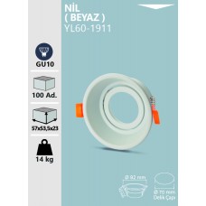 NİL DEKORATİF YUVARLAK BEYAZ KASA